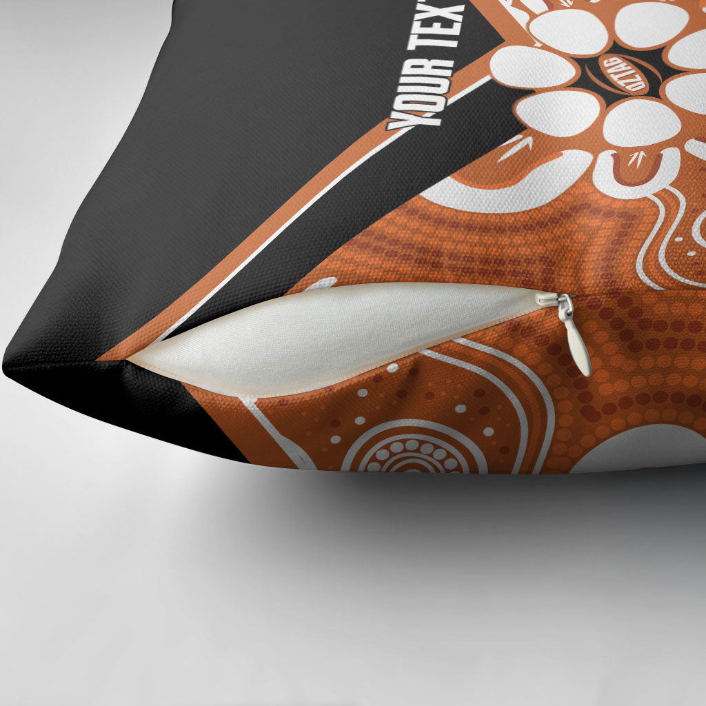 Northern Territory Oztag Custom Pillow Cover Seven-Petaled Rose Emblem Indigenous Art