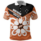 Northern Territory Oztag Custom Polo Shirt Seven-Petaled Rose Emblem Indigenous Art