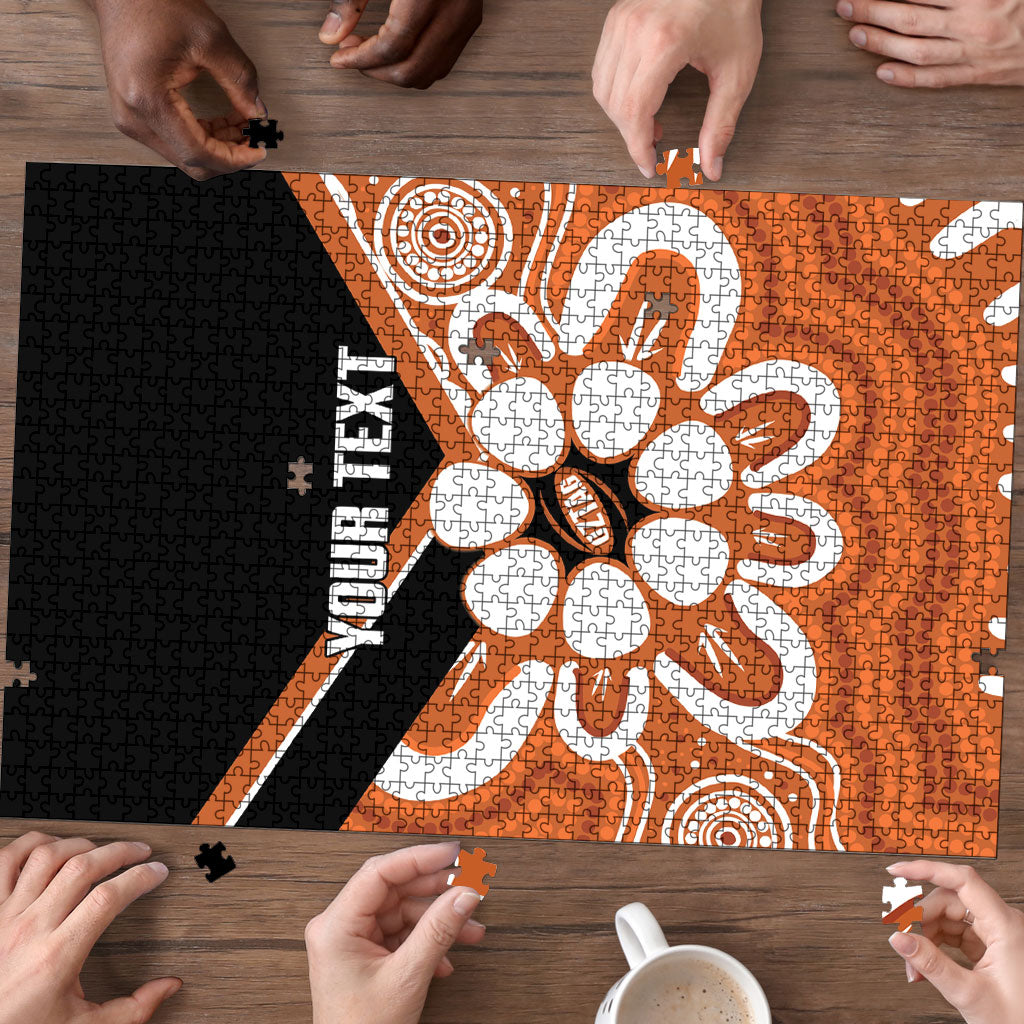 Northern Territory Oztag Custom Puzzle Seven-Petaled Rose Emblem Indigenous Art