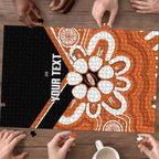Northern Territory Oztag Custom Puzzle Seven-Petaled Rose Emblem Indigenous Art