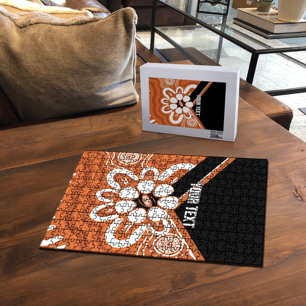 Northern Territory Oztag Custom Puzzle Seven-Petaled Rose Emblem Indigenous Art