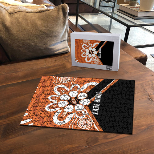Northern Territory Oztag Custom Puzzle Seven-Petaled Rose Emblem Indigenous Art