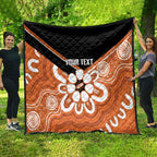 Northern Territory Oztag Custom Quilt Seven-Petaled Rose Emblem Indigenous Art