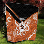 Northern Territory Oztag Custom Quilt Seven-Petaled Rose Emblem Indigenous Art