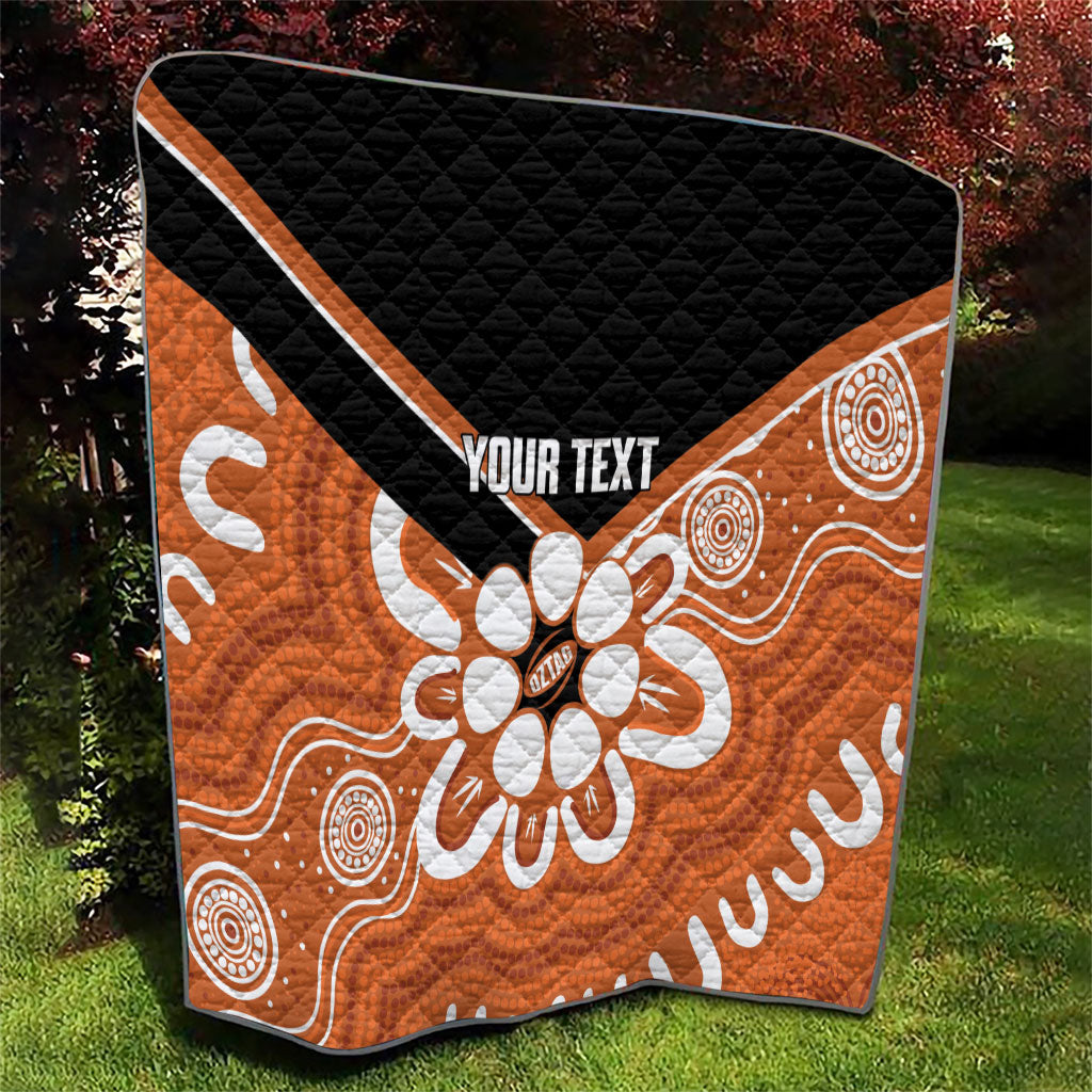 Northern Territory Oztag Custom Quilt Seven-Petaled Rose Emblem Indigenous Art