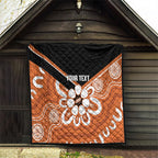 Northern Territory Oztag Custom Quilt Seven-Petaled Rose Emblem Indigenous Art