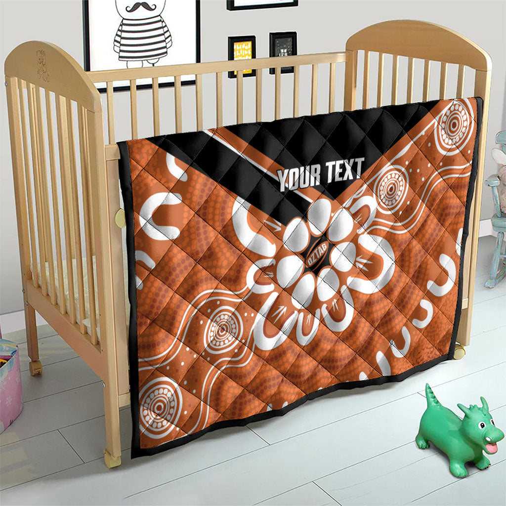 Northern Territory Oztag Custom Quilt Seven-Petaled Rose Emblem Indigenous Art