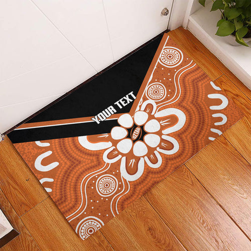 Northern Territory Oztag Custom Rubber Doormat Seven-Petaled Rose Emblem Indigenous Art