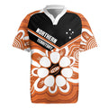 Northern Territory Oztag Custom Rugby Jersey Seven-Petaled Rose Emblem Indigenous Art