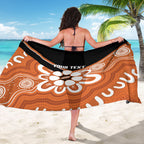 Northern Territory Oztag Custom Sarong Seven-Petaled Rose Emblem Indigenous Art