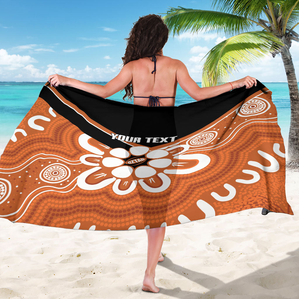Northern Territory Oztag Custom Sarong Seven-Petaled Rose Emblem Indigenous Art