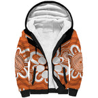 Northern Territory Oztag Custom Sherpa Hoodie Seven-Petaled Rose Emblem Indigenous Art
