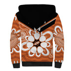 Northern Territory Oztag Custom Sherpa Hoodie Seven-Petaled Rose Emblem Indigenous Art