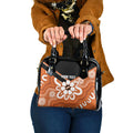Northern Territory Oztag Custom Shoulder Handbag Seven-Petaled Rose Emblem Indigenous Art