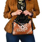 Northern Territory Oztag Custom Shoulder Handbag Seven-Petaled Rose Emblem Indigenous Art