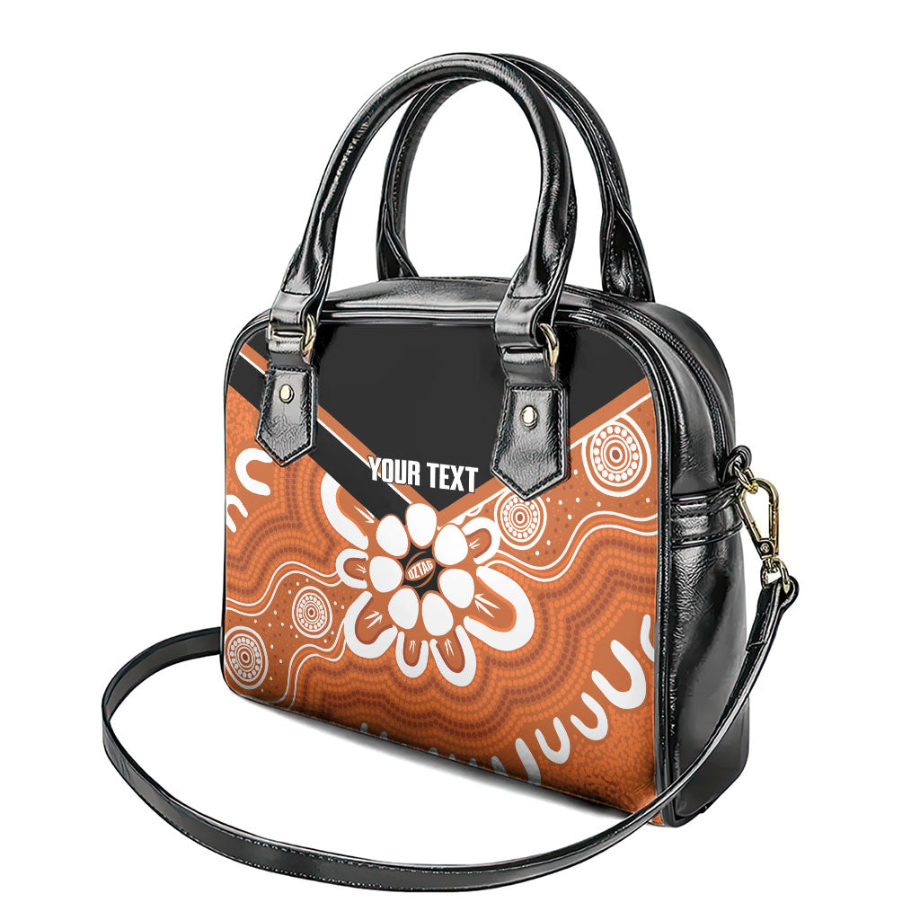 Northern Territory Oztag Custom Shoulder Handbag Seven-Petaled Rose Emblem Indigenous Art