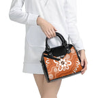 Northern Territory Oztag Custom Shoulder Handbag Seven-Petaled Rose Emblem Indigenous Art