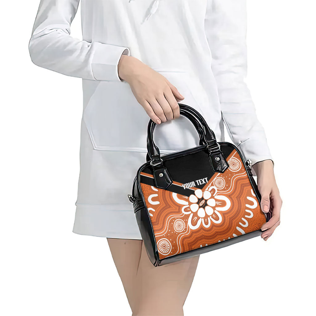 Northern Territory Oztag Custom Shoulder Handbag Seven-Petaled Rose Emblem Indigenous Art