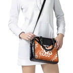 Northern Territory Oztag Custom Shoulder Handbag Seven-Petaled Rose Emblem Indigenous Art