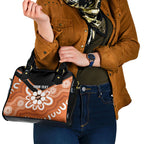 Northern Territory Oztag Custom Shoulder Handbag Seven-Petaled Rose Emblem Indigenous Art