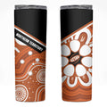 Northern Territory Oztag Skinny Tumbler Seven-Petaled Rose Emblem Indigenous Art