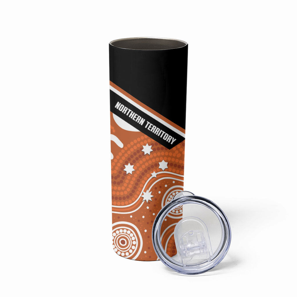 Northern Territory Oztag Skinny Tumbler Seven-Petaled Rose Emblem Indigenous Art