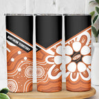 Northern Territory Oztag Skinny Tumbler Seven-Petaled Rose Emblem Indigenous Art