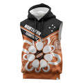 Northern Territory Oztag Custom Sleeveless Hoodie Seven-Petaled Rose Emblem Indigenous Art