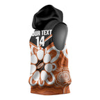 Northern Territory Oztag Custom Sleeveless Hoodie Seven-Petaled Rose Emblem Indigenous Art
