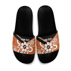 Northern Territory Oztag Custom Slide Sandals Seven-Petaled Rose Emblem Indigenous Art