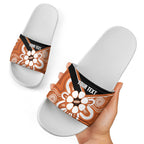 Northern Territory Oztag Custom Slide Sandals Seven-Petaled Rose Emblem Indigenous Art