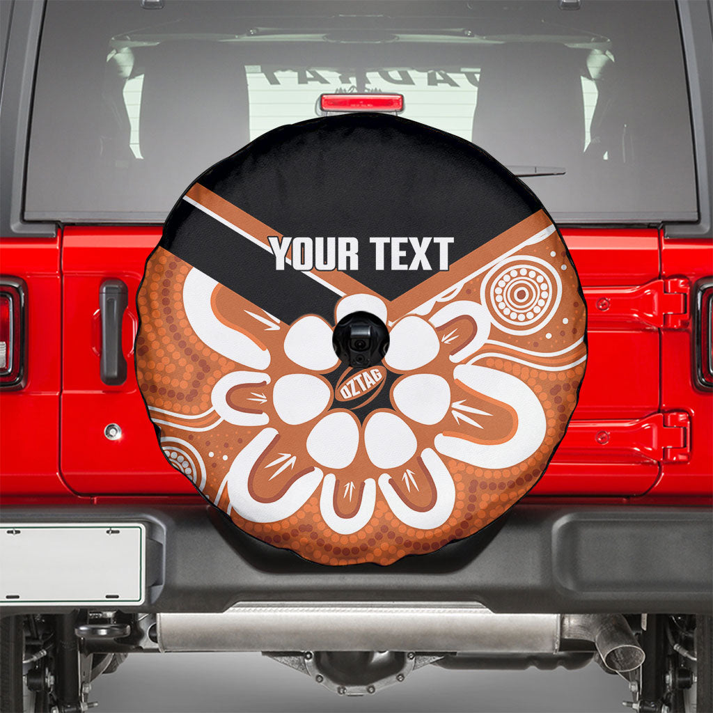 Northern Territory Oztag Custom Spare Tire Cover Seven-Petaled Rose Emblem Indigenous Art