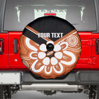 Northern Territory Oztag Custom Spare Tire Cover Seven-Petaled Rose Emblem Indigenous Art