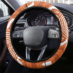 Northern Territory Oztag Steering Wheel Cover Seven-Petaled Rose Emblem Indigenous Art