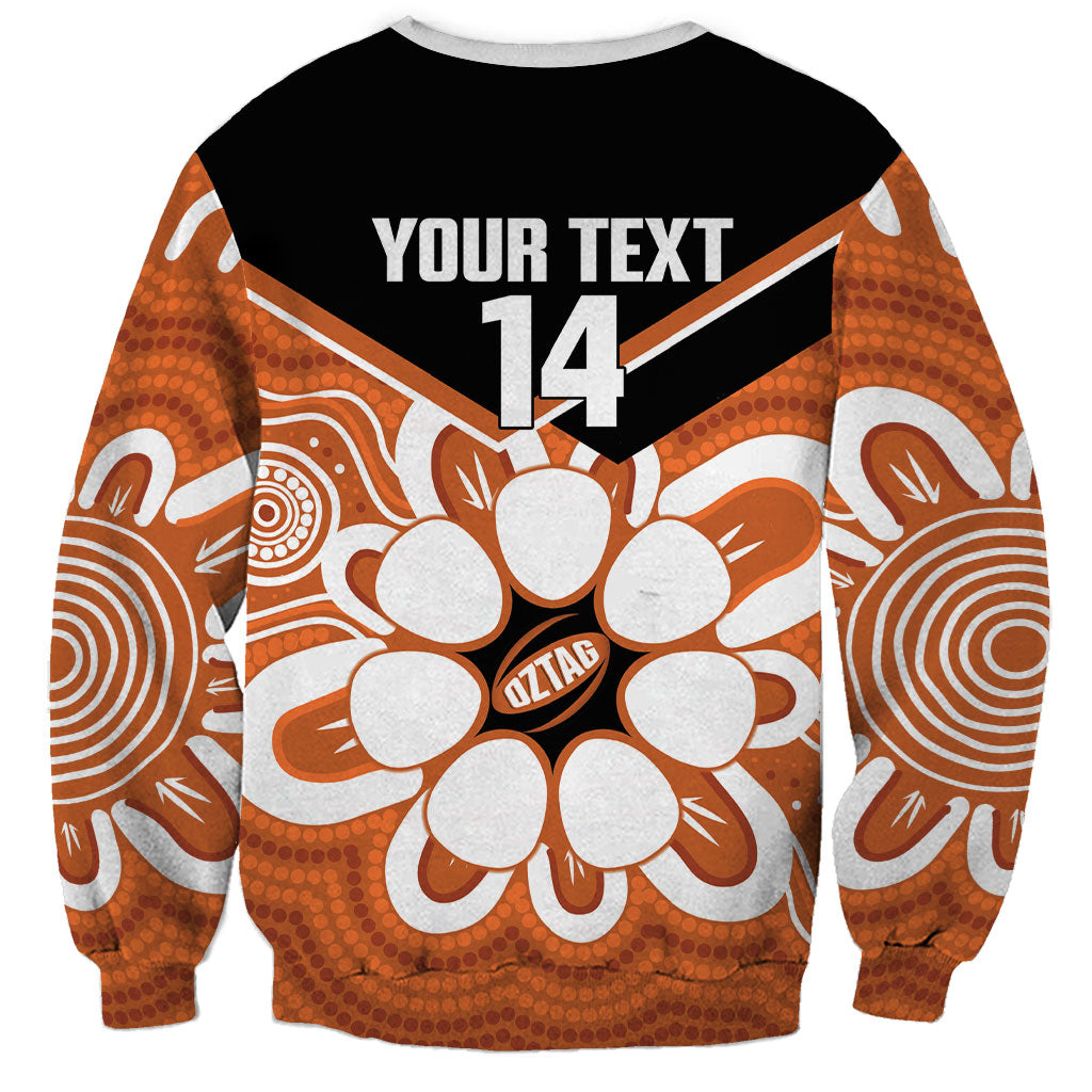 Northern Territory Oztag Custom Sweatshirt Seven-Petaled Rose Emblem Indigenous Art
