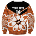 Northern Territory Oztag Custom Sweatshirt Seven-Petaled Rose Emblem Indigenous Art
