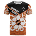 Northern Territory Oztag Custom T Shirt Seven-Petaled Rose Emblem Indigenous Art