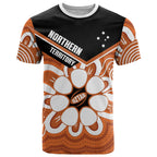 Northern Territory Oztag Custom T Shirt Seven-Petaled Rose Emblem Indigenous Art