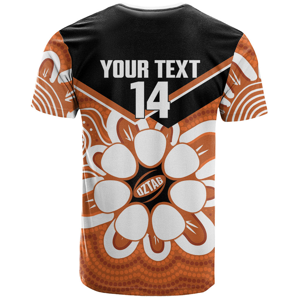 Northern Territory Oztag Custom T Shirt Seven-Petaled Rose Emblem Indigenous Art