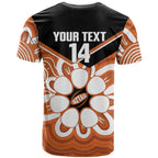 Northern Territory Oztag Custom T Shirt Seven-Petaled Rose Emblem Indigenous Art