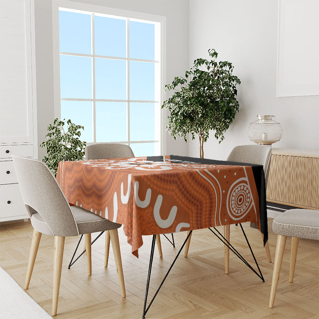 Northern Territory Oztag Custom Tablecloth Seven-Petaled Rose Emblem Indigenous Art