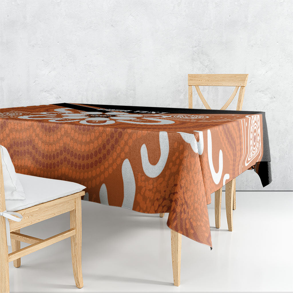 Northern Territory Oztag Custom Tablecloth Seven-Petaled Rose Emblem Indigenous Art
