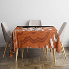 Northern Territory Oztag Custom Tablecloth Seven-Petaled Rose Emblem Indigenous Art