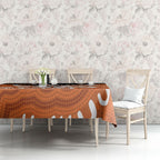 Northern Territory Oztag Custom Tablecloth Seven-Petaled Rose Emblem Indigenous Art