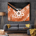 Northern Territory Oztag Custom Tapestry Seven-Petaled Rose Emblem Indigenous Art