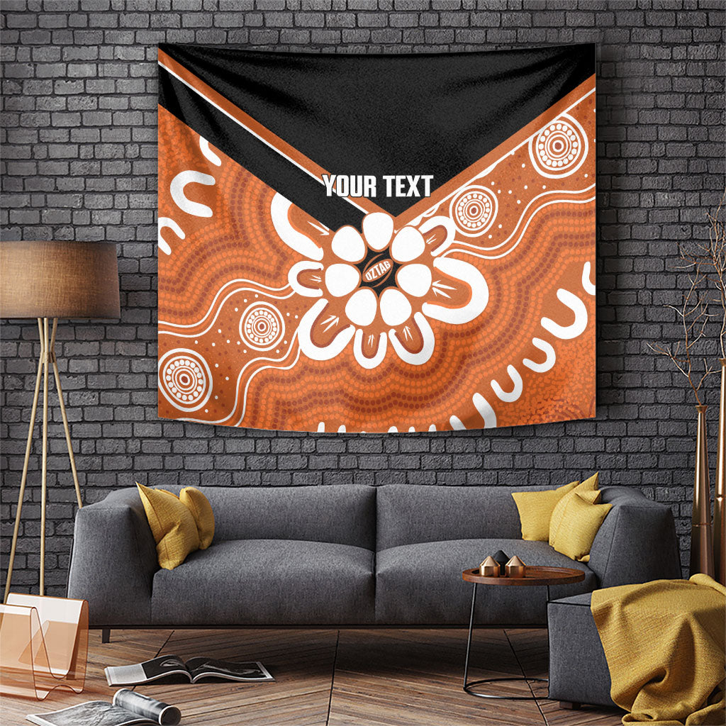 Northern Territory Oztag Custom Tapestry Seven-Petaled Rose Emblem Indigenous Art