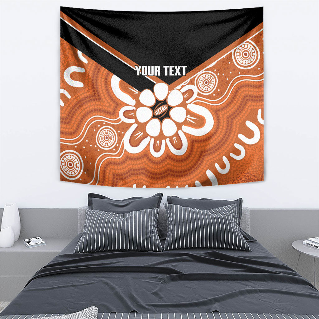 Northern Territory Oztag Custom Tapestry Seven-Petaled Rose Emblem Indigenous Art
