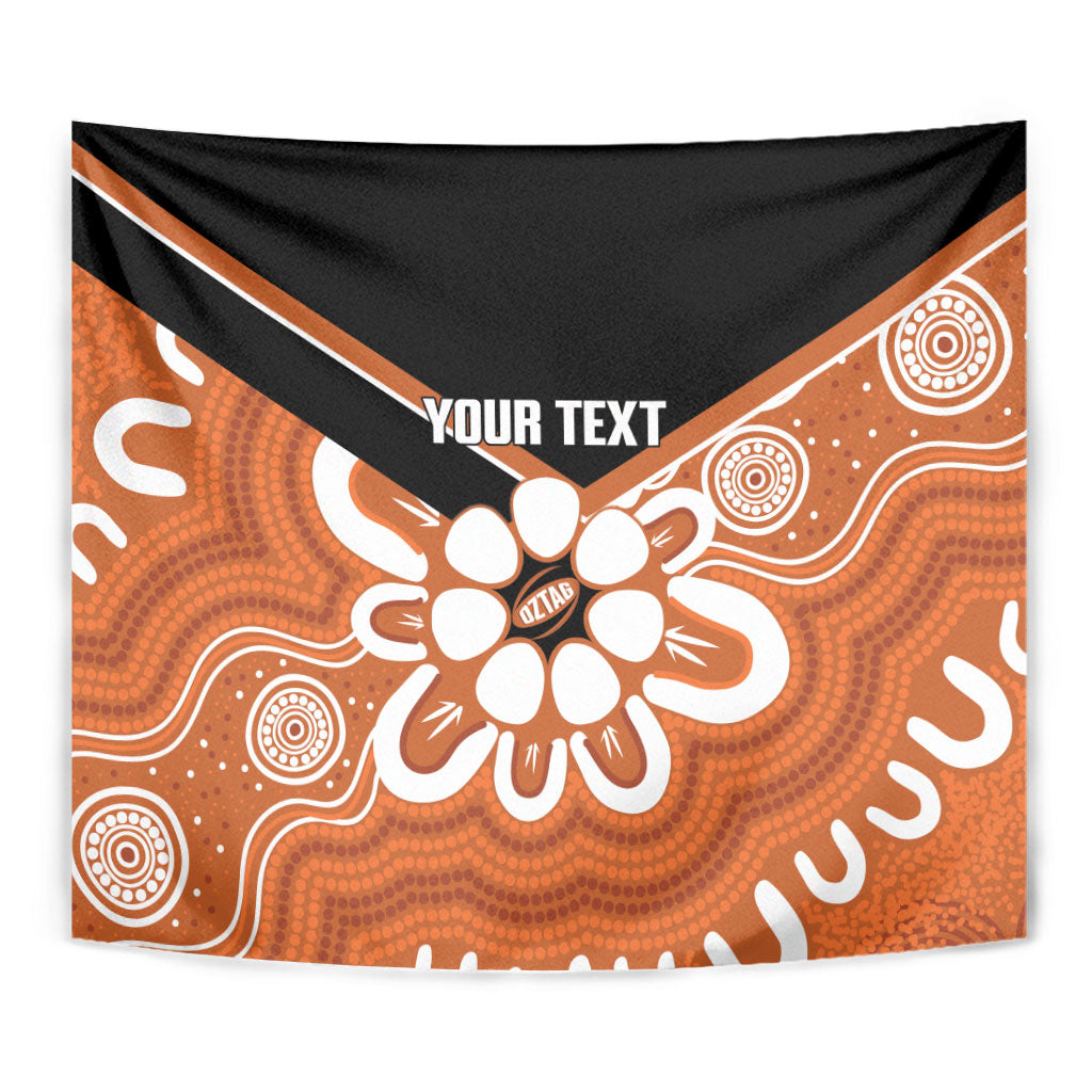 Northern Territory Oztag Custom Tapestry Seven-Petaled Rose Emblem Indigenous Art
