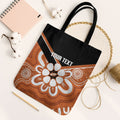 Northern Territory Oztag Custom Tote Bag Seven-Petaled Rose Emblem Indigenous Art
