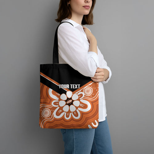 Northern Territory Oztag Custom Tote Bag Seven-Petaled Rose Emblem Indigenous Art